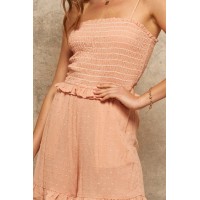 Perfect Day Ruffled Smocked Cami Romper
