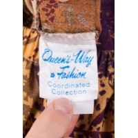 Vintage Boho Autumn Floral Strapless Jumpsuit - Extra Small