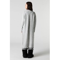 Knit Open Front Longline Cardigan