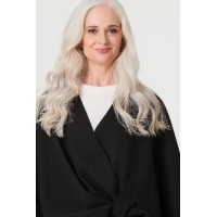 Wrap Front Asymmetric Cape Coat
