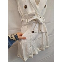 Reiss Cocktail Linen Backless Playsuit Size 10