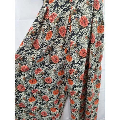 Havana Moon Vintage Floral Pleated Jumpsuit Size 10