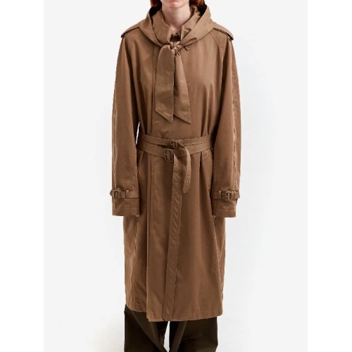 NACHE Hoodie Trench Coat - Vintage Beige