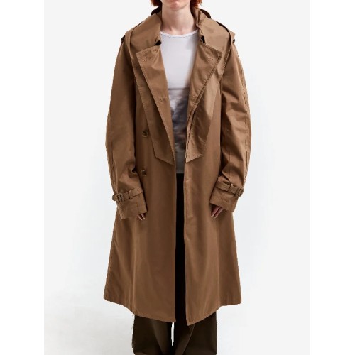 NACHE Hoodie Trench Coat - Vintage Beige