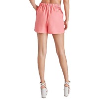 Steve Madden Womens Eni Elastic Back Short High-Waist Shorts